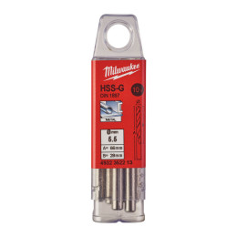 Свердло по металу HSS-G MILWAUKEE DIN1897, діаметр 5,5х66х28мм, скорочене, (10шт), пластикова коробка