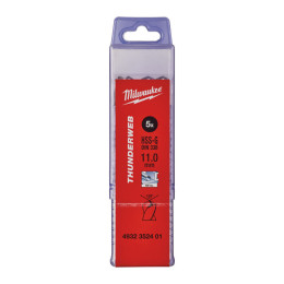 Свердло по металу THUNDERWEB HSS-G MILWAUKEE DIN338, діаметр 11,0x142х94мм, (5шт), пластикова коробка
