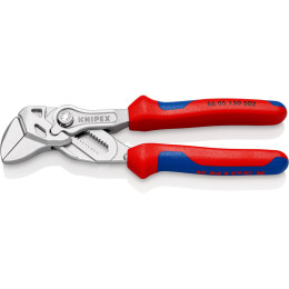 Кліщі переставні-гайковий ключ, губки з насічками Ø27мм KNIPEX 86 05 150 S02, хромовані