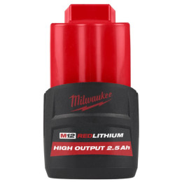 Акумулятор Li-Ion HIGH OUTPUT MILWAUKEE, M12 HB2.5 2,5Аг