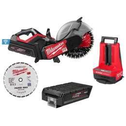 Машина відрізна акумуляторна (різач) MILWAUKEE, MXF COS350G2-802, діаметр 350мм (диск HUDD 350, зарядний пристрій MXF SC, 2 акум