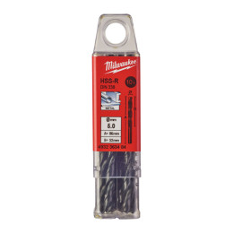Свердло по металу HSS-R MILWAUKEE DIN338, діаметр 5,0х86х52мм, (10шт), пластикова коробка