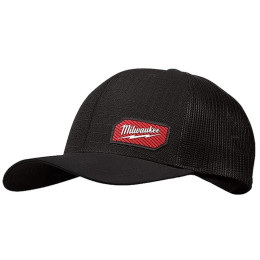Бейсболка MILWAUKEE, Snapback, черная, ONE-SIZE