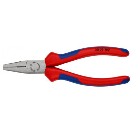 Плоскогубці з гладкими губками, 160 мм KNIPEX 20 02 160, фосфатовані