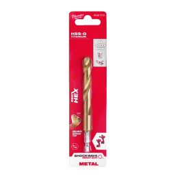 Свердло по металу RedHEX HSS-G TiN MILWAUKEE, діаметр 10,0х120х76мм