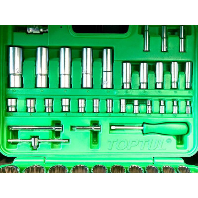 Професійний набір автоинструмента 1/4", 1/2" 108од. (12-гр.) TOPTUL GCAI108R1