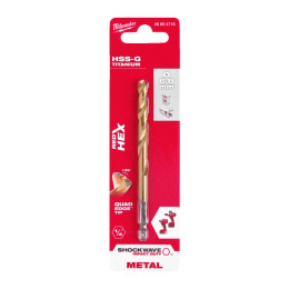 Свердло по металу RedHEX SHOCKWAVE HSS-TiN MILWAUKEE, діаметр 6,8х108х65мм