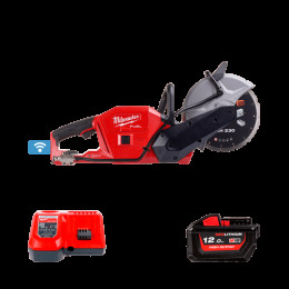 Машина відрізна акумуляторна безщіткова MILWAUKEE, M18 FCOS230-121, діаметр 230мм (зарядний пристрій М12-18 FC, 1 акумулятор М18