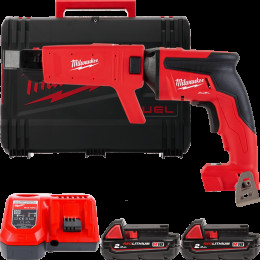 Шуруповерт для гипсокартону безщітковий MILWAUKEE, M18 FSGC-202X, 13Нм (зарядний пристрій M12-18 FC, 2 акумулятори М18 В2 2Аг, к