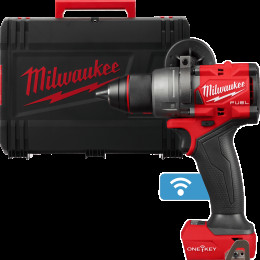 Дриль-шуруповерт з ударом акумуляторний безщітковий MILWAUKEE, M18 ONEPD3-0X, 158Нм (каркас, кліпса для ременя, бічна ручка, HDк