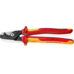 Ножницы для резки кабелей StepCut XL, Ø35мм/120мм², 225мм VDE KNIPEX 95 18 225, фосфатированные