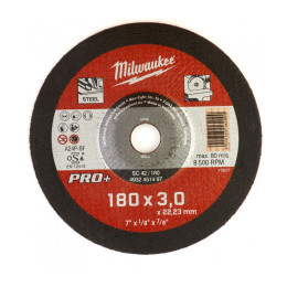 Диск відрізний по металу MILWAUKEE, SCS 42/180х3 PRO+, діаметр 180мм