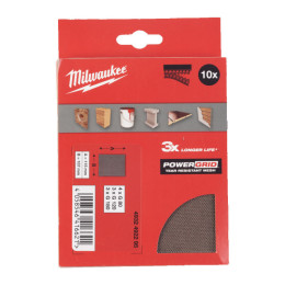 Набір сіток шліфувальних PG Mesh HL MILWAUKEE, 115х107мм, (10шт)