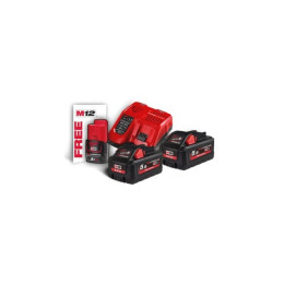 Енергокомплект Li-Ion MILWAUKEE, M18 HNRG-552 (зарядний пристрій M12-18FC, 2 акумулятори М18 HВ5.5 5,5Аг, картонне пакування) +