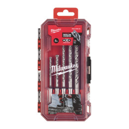 Набір бурів SDS-PLUS MX4 PACKOUT MILWAUKEE, (діаметри 5/6/6/8/10мм) Set 1 (5шт) пластиковий кейс