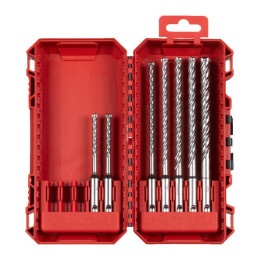 Набір бурів SDS-PLUS MX4 PACKOUT MILWAUKEE, (діаметри 5,5/5/5,5/6/8/10мм) Set 2, (7шт), пластиковий кейс