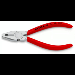 Пассатижи (плоскогубцы) комбинированные мини Ø10,0мм, 110мм KNIPEX 03 03 110, хромированные