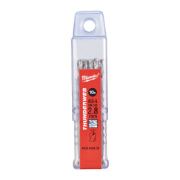 Свердло по металу THUNDERWEB HSS-G MILWAUKEE DIN338, діаметр 2,8х61х33мм, (10шт), пластикова коробка