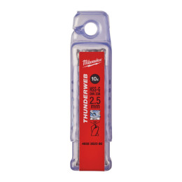 Свердло по металу THUNDERWEB HSS-G MILWAUKEE DIN338, діаметр 2,5x57х30мм, (10шт), пластикова коробка