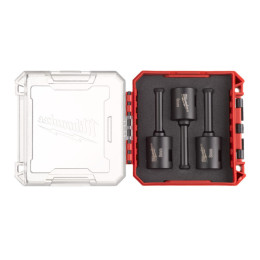 Набір алмазних коронок Diamond Max PACKOUT MILWAUKEE М14, діаметр 8мм (3шт) (сухе свердління) пластиковий кейс