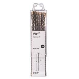 Бур SDS-PLUS 4C Contractor MILWAUKEE, Ø 6х160х90 мм, (10 шт.)