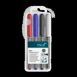 Набір перманентних маркерів PICA 534/04 Classic Permanent Pen (червоний/синій/чорний/білий), 4шт