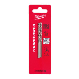 Свердло по металу THUNDERWEB HSS-G MILWAUKEE DIN338, діаметр 4,0x75х43мм, (2шт)