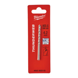 Свердло по металу THUNDERWEB HSS-G MILWAUKEE DIN338, діаметр 4,2x75х43мм