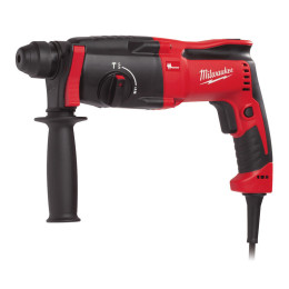 Перфоратор SDS-PLUS MILWAUKEE, PFH 26, 725Вт, 2,4Дж (2 режими) (бічна рукоять, обмежувач глибини, кейс)
