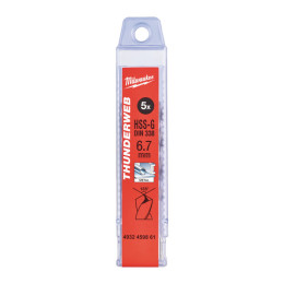 Свердло по металу THUNDERWEB HSS-G MILWAUKEE DIN338, діаметр 6,7х101х63мм, (5шт), пластикова коробка