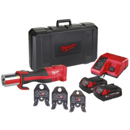 Обтискач гідравлічний акумуляторний для труб MILWAUKEE, M18 BLHPT-202C V-SET (зарядний пристрій М12-18 С, 2 акумулятори М18 В2 2