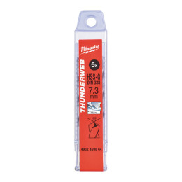 Свердло по металу THUNDERWEB HSS-G MILWAUKEE DIN338, діаметр 7,3х109х69мм, (5шт), пластикова коробка