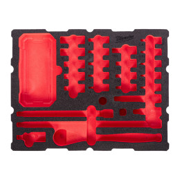 Ложемент для ящиків з полицями PACKOUT MILWAUKEE для головок TORX и HEX і тріскачки 1/2'' (67шт)