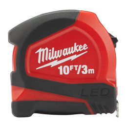 Рулетка MILWAUKEE з LED-підсвіткою, 3 м/10фт (12 мм)