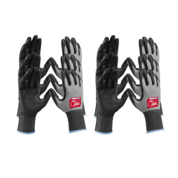 Рукавиці робочі Hi-Dex MILWAUKEE, з опором порізам 2/B рівня, розмір 10/XL, (12 пар)