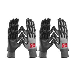 Рукавиці робочі Hi-Dex MILWAUKEE, з опором порізам 3/С рівня, розмір 10/XL, (12 пар)