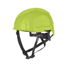 Шолом захисний з ремінцем EN 397 BOLT200 MILWAUKEE Hi-Vis, не вентильований, жовтий