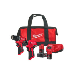Набір інструментів акумуляторних MILWAUKEE M12 BLPP2B-422B (дриль-шуруповерт M12 BLPDRC, шуруповерт BLIDRC. зарядний пристрій, 1