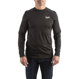Футболка MILWAUKEE, WWLSBL-XL повітропроникна з довгим рукавом, чорна, (розмір XL)