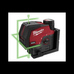 Нівелір лазерний лінійно-точковий акумуляторний MILWAUKEE M12 CLLP-301C (зелений промінь)