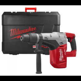 Перфоратор акумуляторний безщітковий SDS-MAX MILWAUKEE, M18 CHM-0, 6Дж (каркас, бічна рукоять, обмежувач глибини, кейс)