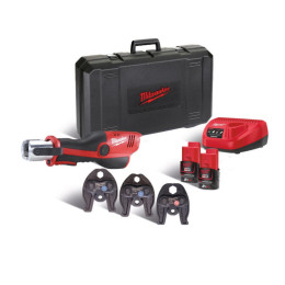 Обтискач гідравлічний акумуляторний для труб MILWAUKEE, M12 HPT-202C V-SET2 (зарядний пристрій С12 С, 2 акумулятори М12 В2 2Аг,