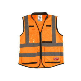 Жилет помаранчевий PREMIUM MILWAUKEE, сигнального забарвлення (2XL / 3XL)