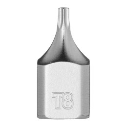Головка торцева хромована 1⁄4" MILWAUKEE укорочена з бітою Torx, T8