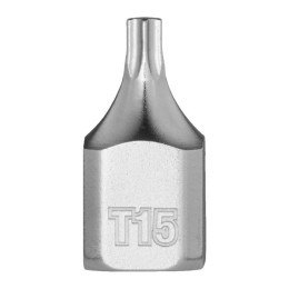 Головка торцева хромована 1⁄4" MILWAUKEE укорочена з битою Torx, T15