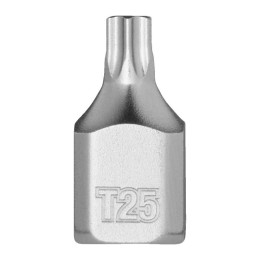 Головка торцева хромована 1⁄4" MILWAUKEE укорочена з битою Torx, T25