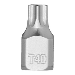 Головка торцева хромована 1⁄4" MILWAUKEE укорочена з битою Torx, T40