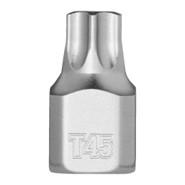 Головка торцева хромована 1⁄4" MILWAUKEE укорочена з битою Torx, T45