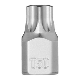 Головка торцева хромована 1⁄4" MILWAUKEE укорочена з бітою Torx, T50