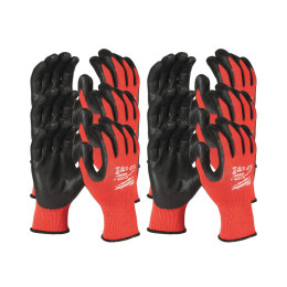 Рукавиці робочі MILWAUKEE, з опором порізам 3/C рівня, розмір 11/XXL, (12 пар)
